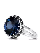 Ring Vintage Jewlery Sapphire Sterling silver 925 vrc035s